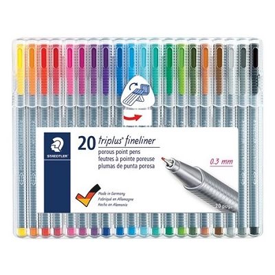 Marqueur Triplus® Fineliner 20 couleurs
