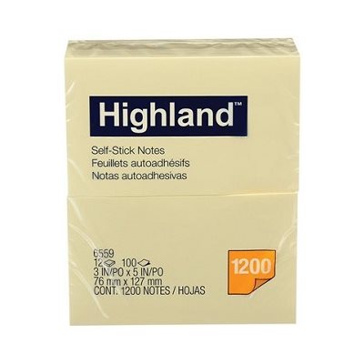 Feuillets autoadhésifs Highland™ JAUNE Feuillets autoadhésifs Highland™ JAUNE