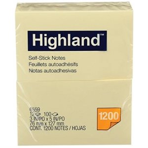 Feuillets autoadhésifs Highland™ JAUNE