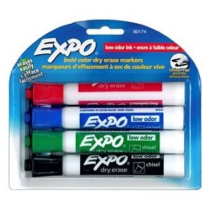 Marqueur pour tableau blanc Expo® 4 couleurs