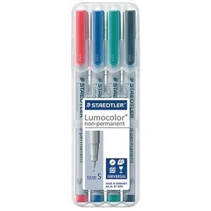 Marqueurs Non-Permanents Lumocolor® 4 couleurs