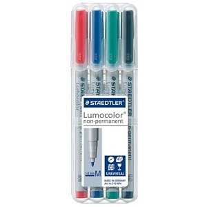Marqueurs Non-Permanents Lumocolor® 4 couleurs