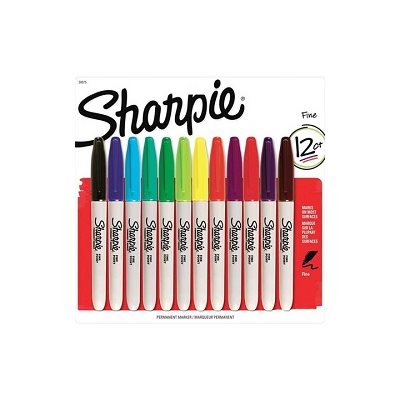 Marqueurs fins Sharpie® 12 couleurs