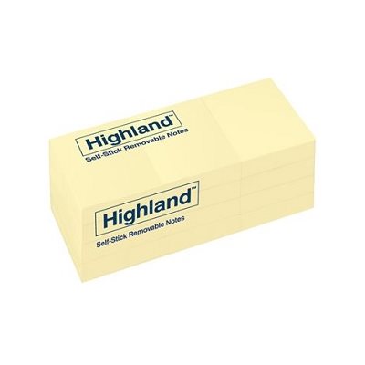 Feuillets autoadhésifs Highland™ JAUNE Feuillets autoadhésifs Highland™ JAUNE