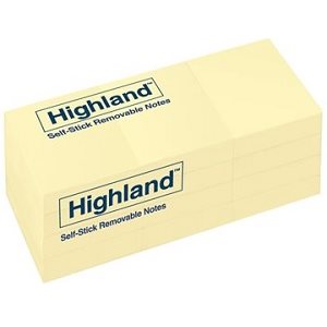 Feuillets autoadhésifs Highland™ JAUNE