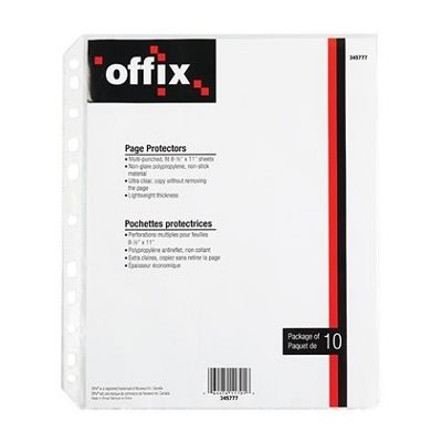 Protège-feuilles Offix® 10 / Pqt Protège-feuilles Offix® 10 / Pqt
