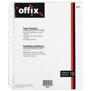 Protège-feuilles Offix® 10 / Pqt