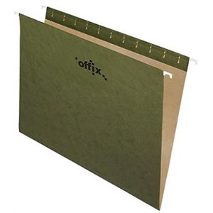 Dossiers suspendus (Format lettre) Vert Standard