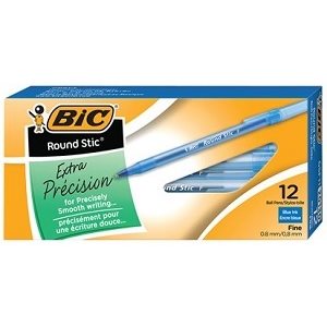 Stylos à bille Round Stic™ BLEU 12 / Bte (Pointe Fine)