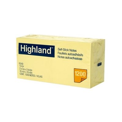Feuillets autoadhésifs Highland™ JAUNE Feuillets autoadhésifs Highland™ JAUNE