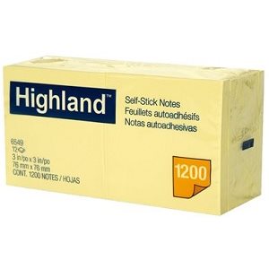 Feuillets autoadhésifs Highland™ JAUNE