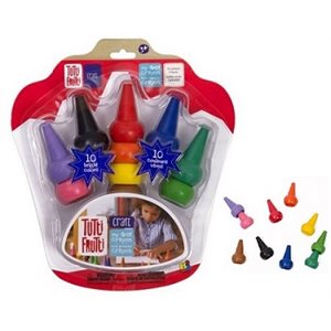 Crayons à doigt Tutti Frutti, 10 couleurs