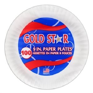 Assiettes de carton Mince 9" - 100 / pqt