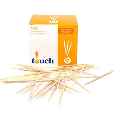 Cure-Dents ronds, Bois naturel 1000 / Bte