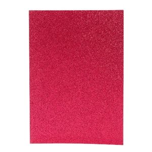 Feuille Cartonné Pailleté - ROUGE