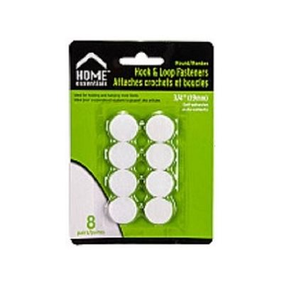 Attaches autoadhésives ROND (style Velcro) BLANC 3 / 4" (19mm) 8 / pqt Attaches autoadhésives ROND (style Velcro) BLANC 3 / 4" (19mm) 8 / pqt