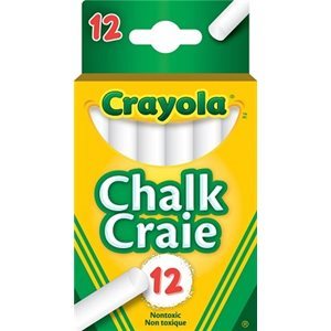 Craies à tableau Blanches Crayola - 12 / bte