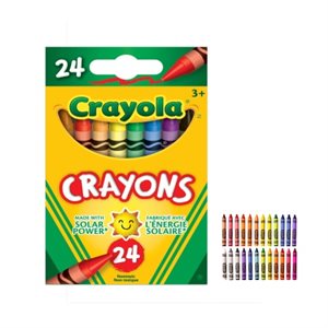 Crayons de cire Crayola Régulier, 24 / Bte