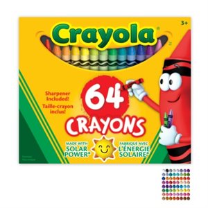 Crayons de cire Crayola Régulier. 64 / Bte