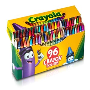 Crayons de cire Crayola Régulier. 96 / Bte
