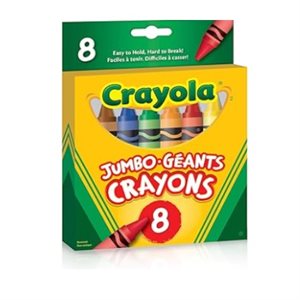 Crayons de cire Crayola Jumbo. 8 / Bte