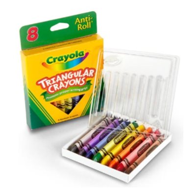 Crayons de cire Crayola Triangulaire. 8 / Bte