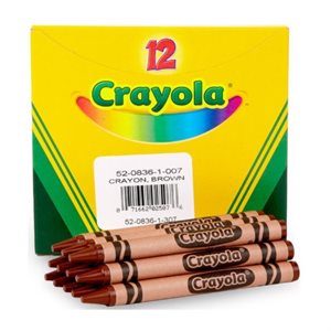 Crayons de cire Crayola, BRUN
