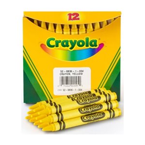 Crayons de cire Crayola, JAUNE