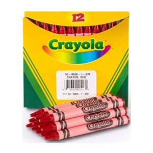 Crayons de cire Crayola, ROUGE