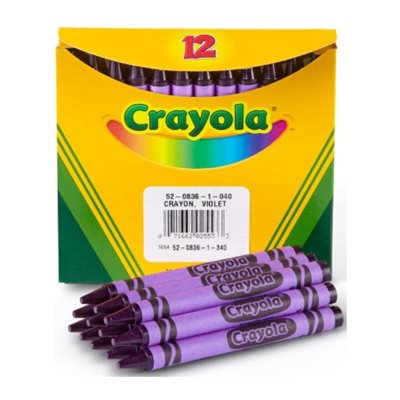 Crayons de cire Crayola, VIOLET Crayons de cire Crayola, VIOLET