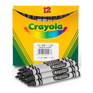 Crayons de cire Crayola, NOIR