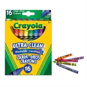 Crayons de cire Crayola Large 16 / bte