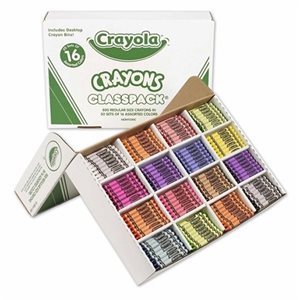 Classpack Crayons de cire Crayola Régulier. 16 couleurs, 800 / Bte