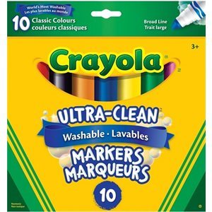 Marqueurs Originales lavables Crayola, conique large - 10 / Bte