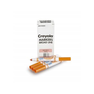Marqueurs ORANGE lavables Crayola, conique large - 12 / Bte Marqueurs ORANGE lavables Crayola, conique large - 12 / Bte