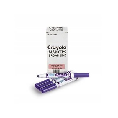 Marqueurs VIOLET lavables Crayola, conique large - 12 / Bte Marqueurs VIOLET lavables Crayola, conique large - 12 / Bte