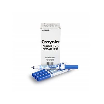 Marqueurs BLEU lavables Crayola, conique large - 12 / Bte Marqueurs BLEU lavables Crayola, conique large - 12 / Bte
