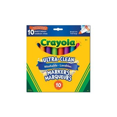Marqueurs couleurs Vive lavables Crayola, conique large - 10 / Bte