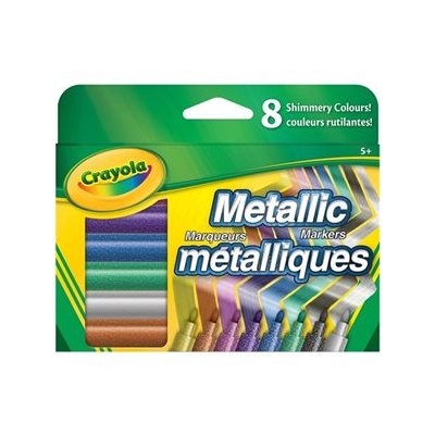 Marqueurs Métalliques lavables Crayola, pointes fines - 8 / Bte Marqueurs Métalliques lavables Crayola, pointes fines - 8 / Bte
