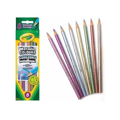 Crayons de couleur Métalliques Crayola 8 / Bte Crayons de couleur Métalliques Crayola 8 / Bte