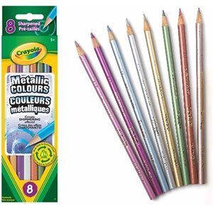 Crayons de couleur Métalliques Crayola 8 / Bte
