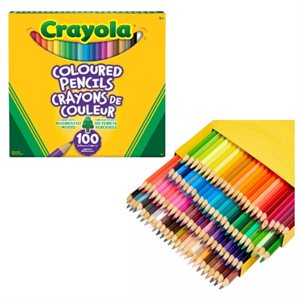 Crayons de couleur Crayola. 100 / Bte