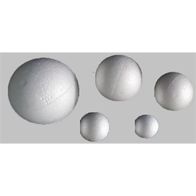 Boule lisse en Styromousse dure 3" (75mm) Boule lisse en Styromousse dure 3" (75mm)