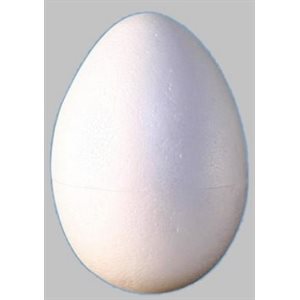 Oeufs lisse en Styromousse dure 2.5" (71mm) Vendu à l'unité