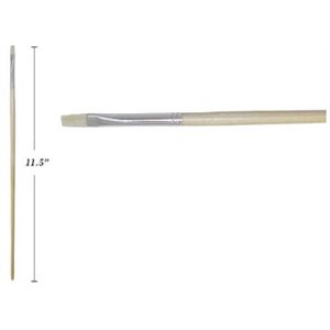 Pinceau Plat, manche long, soie de porc - 6mm