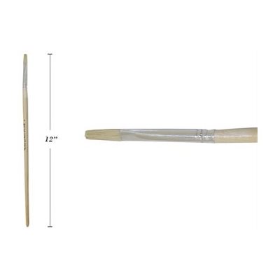 Pinceau Plat, manche long, soie de porc - 8mm Pinceau Plat, manche long, soie de porc - 8mm