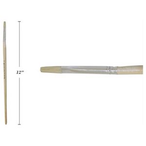 Pinceau Plat, manche long, soie de porc - 8mm
