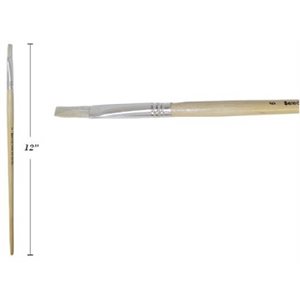 Pinceau Plat, manche long, soie de porc - 11mm