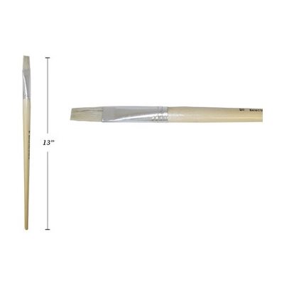 Pinceau Plat, manche long, soie de porc - 18mm Pinceau Plat, manche long, soie de porc - 18mm
