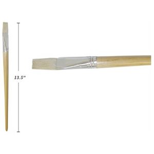 Pinceau Plat, manche long, soie de porc - 23mm